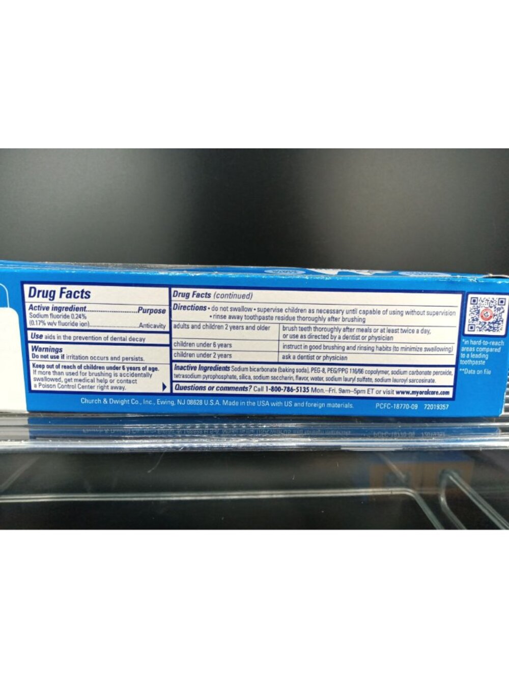 Arm & Hammer Peroxicare Clean Mint Fluoride Toothpaste 6 Oz - Picture 4 of 6